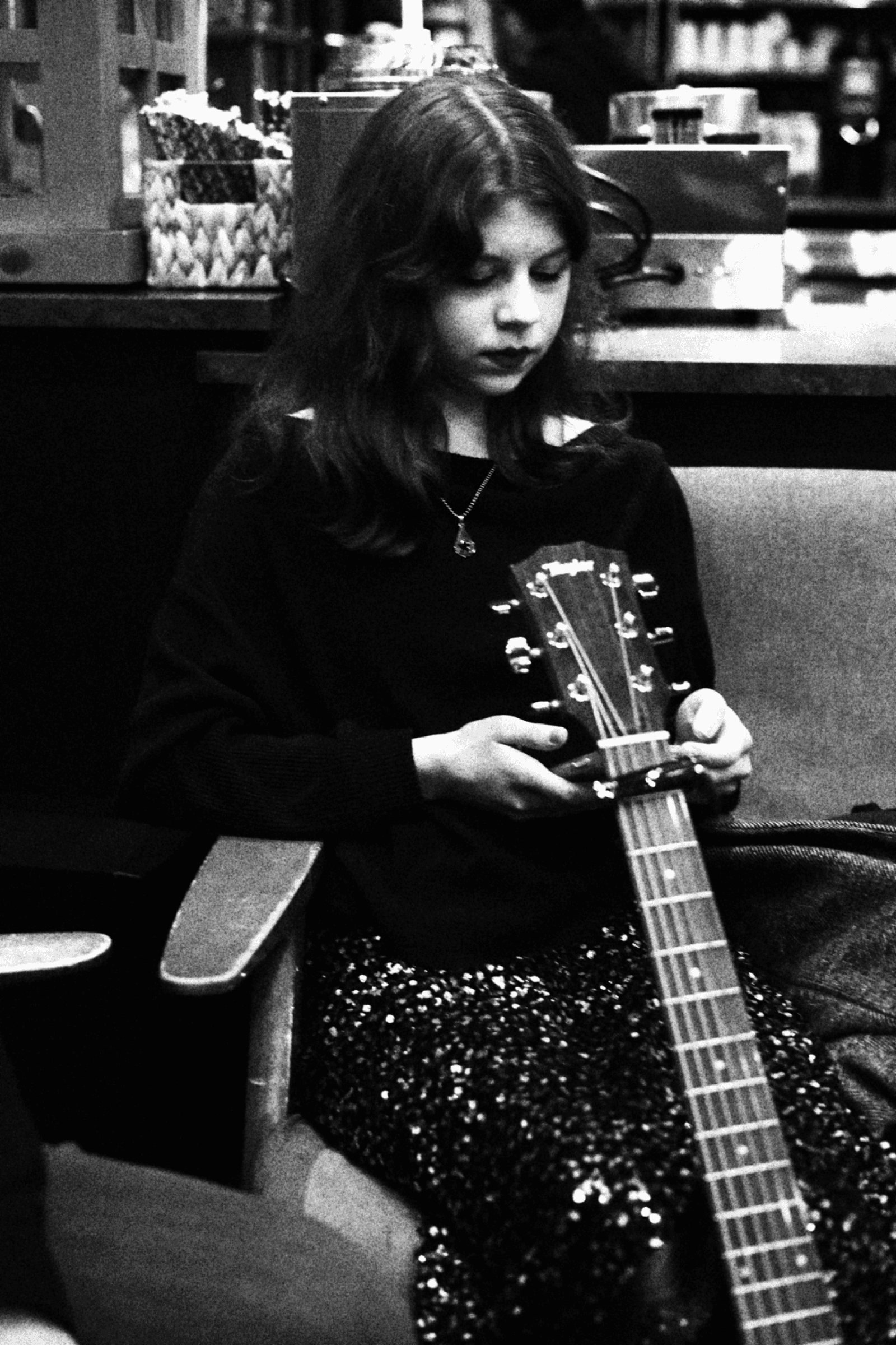 Juliane with her guitar